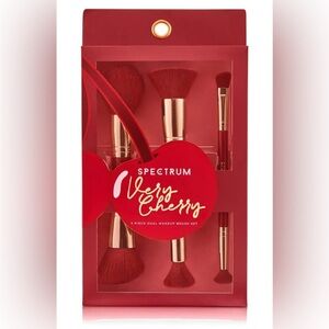 SPECTRUM NIB Verry Cherry 3-Piece Makeup Brush Gift Set